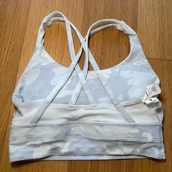 Lululemon Longline Energy Bra White Camo Sz 4 - Picture 9 of 10